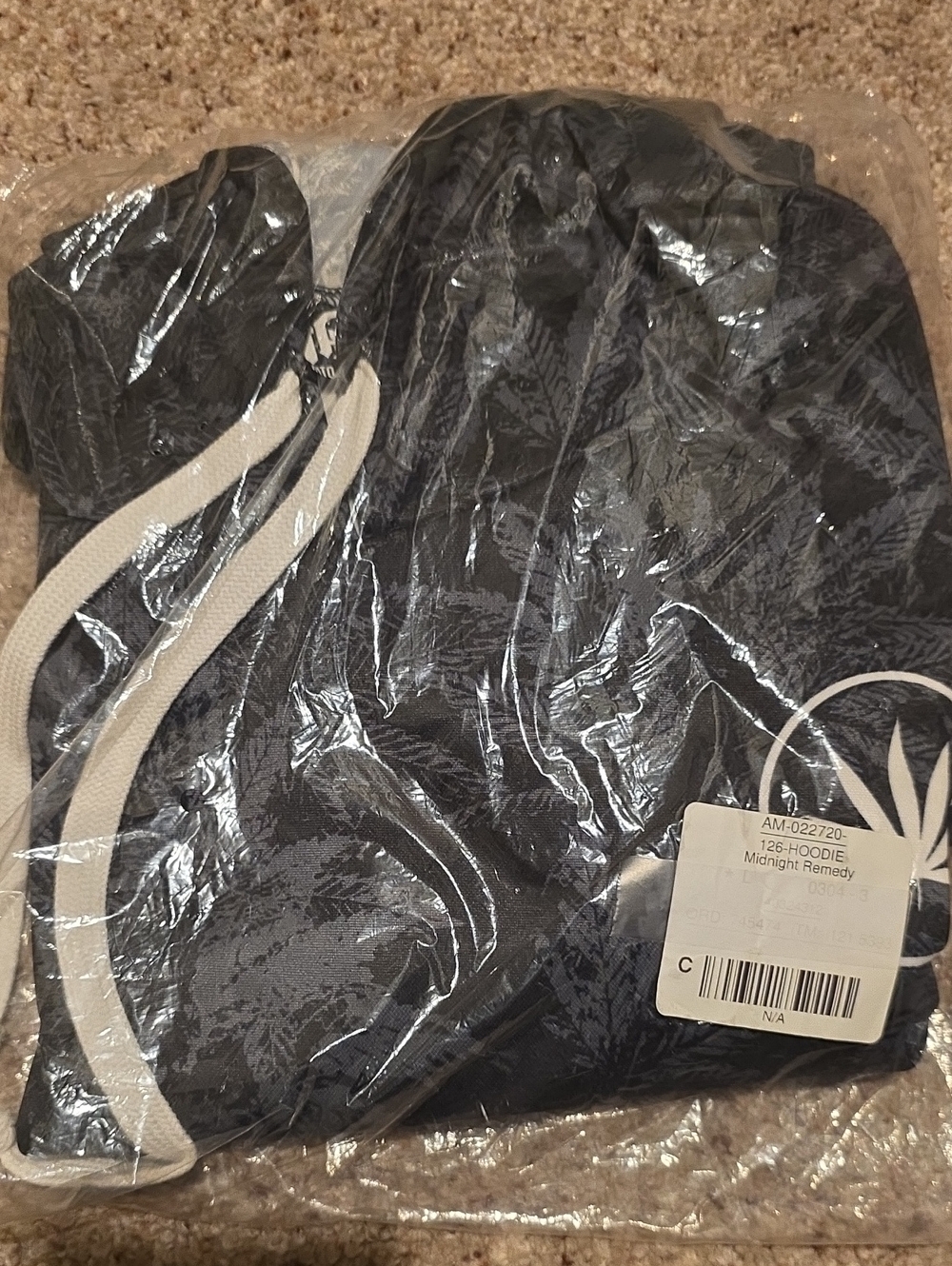 Men's Midnight Remedy Hooded Sweatshirt with White Drawcords